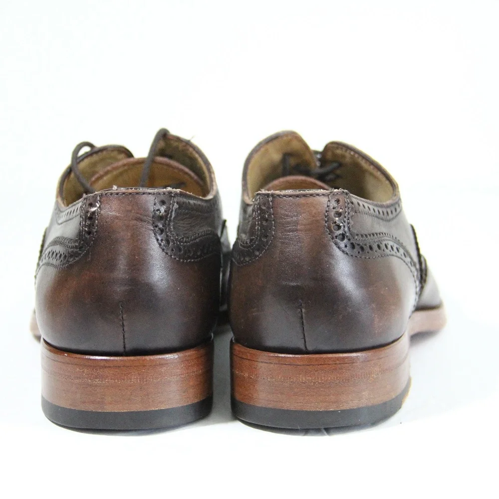 Antonio Maurizi Wingtip Oxford Work Men Dress Shoe Brogue Leather Eu 41 Italy